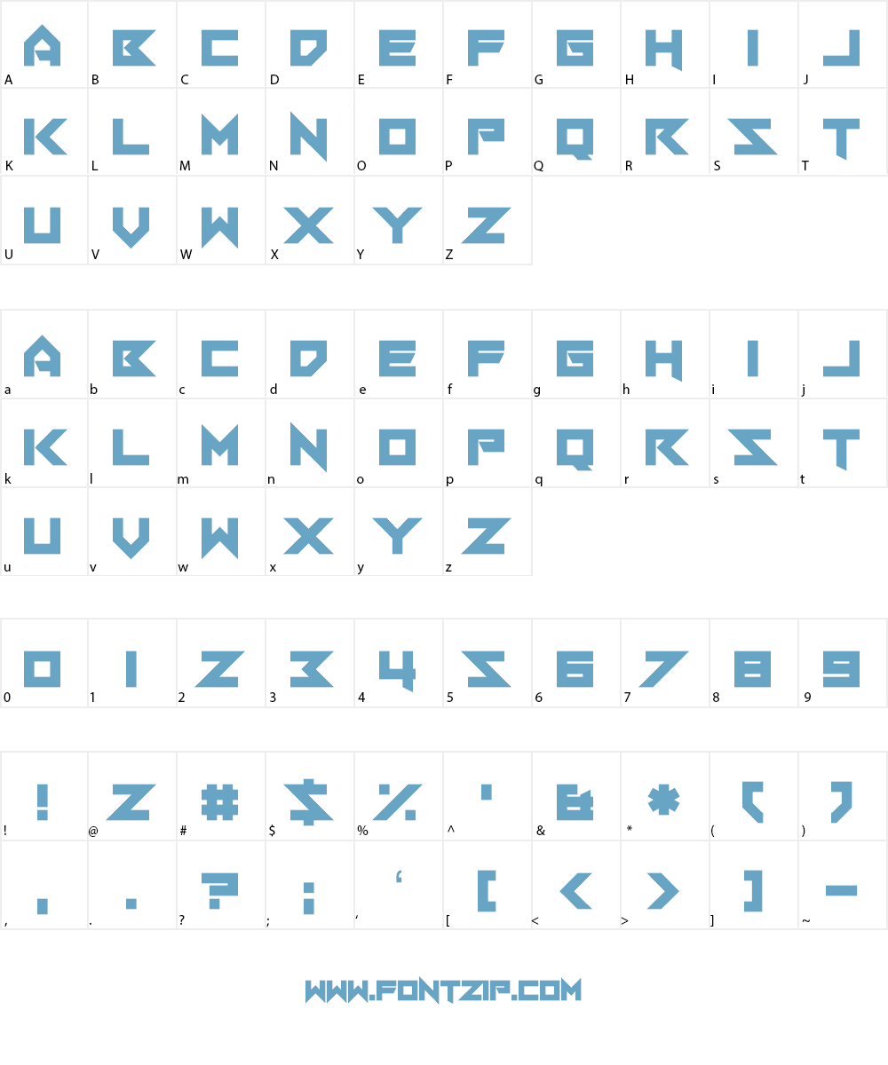 Sacred Hertz Font Character